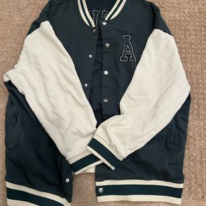 ASOS green varsity jacket